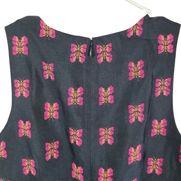 J. Crew Woven Butterfly Print Sleeveless Dress Size 4 NEW with Tags - Picture 10 of 11